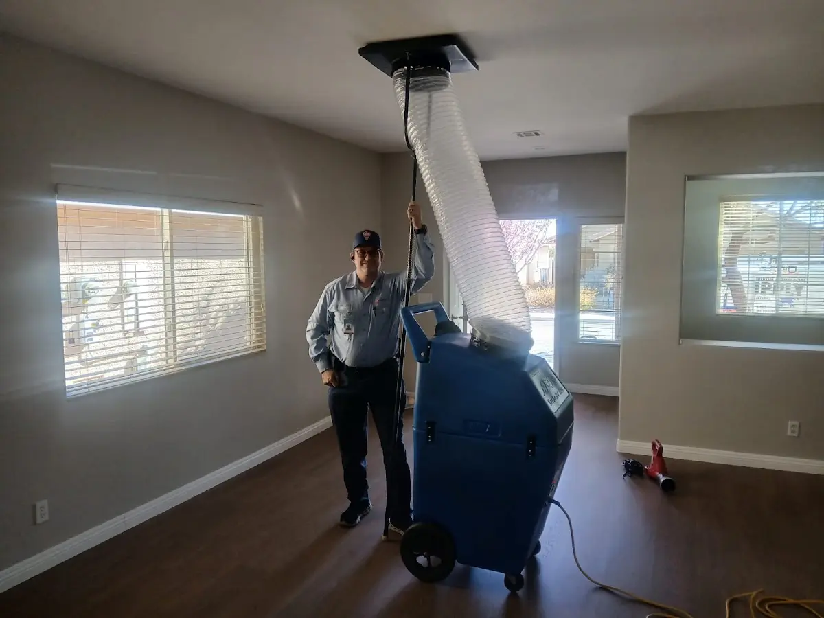 Professional Dryer Vent Cleaning work inside a Yorktown home
